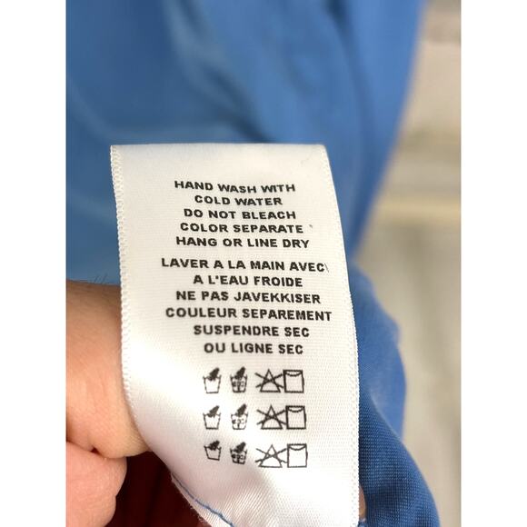 Eri & Ali Anthropologie Womens M Blue Briella High V Neck Sleeveless Midi Dress - Picture 6 of 7